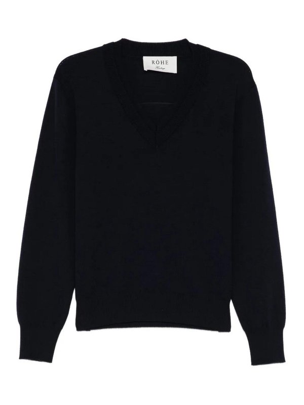 ROHE: maglia collo a v - Maglia Double Jumper