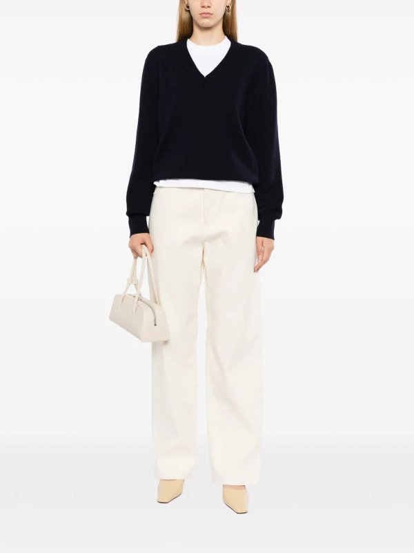 ROHE: maglia collo a v online - Maglia Double Jumper