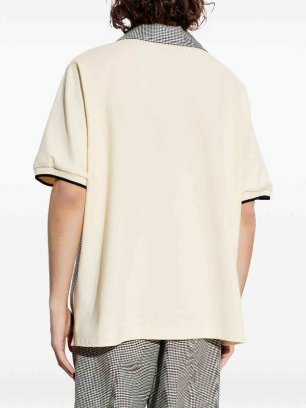DSQUARED2: t-shirts online - Houndstooth wool-linen polo