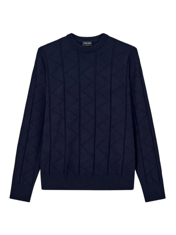GIORGIO ARMANI: クルーネック - クルーネック - ブルー