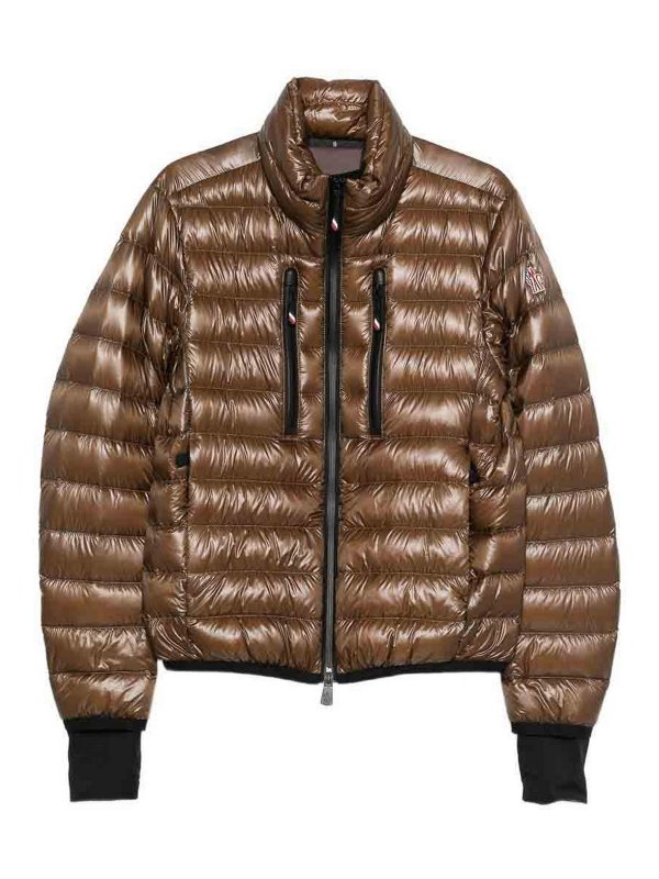 MONCLER: ダウン・ハイテクジャケット - ダウンジャケット - ブラウン