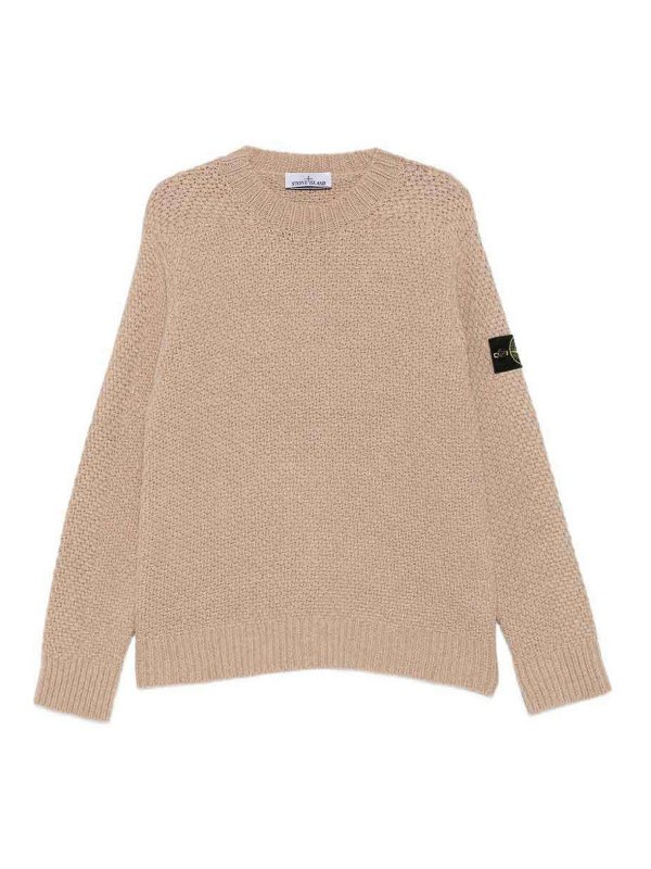STONE ISLAND: クルーネック - クルーネック - グレイッシュブラウン