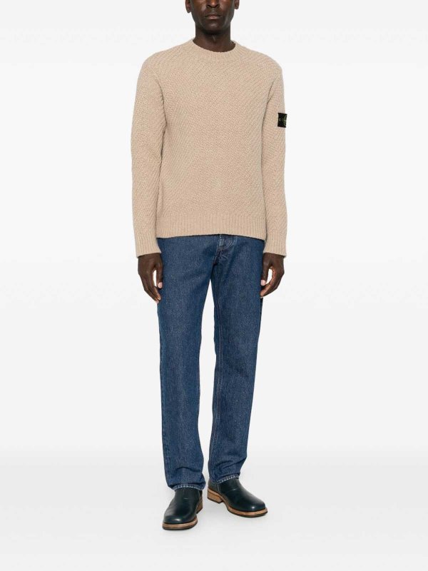 STONE ISLAND: クルーネック online - クルーネック - グレイッシュブラウン
