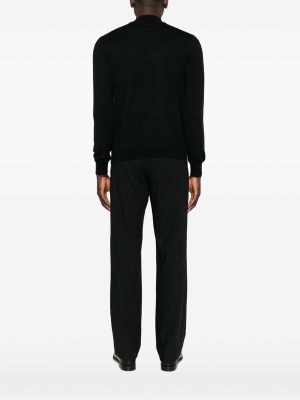 クルーネック - 黒 shop online: TAGLIATORE