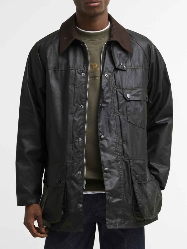 The Best Shops BARBOUR: casual jackets - Barbour x A.P.C. Beaufort waxed jacket