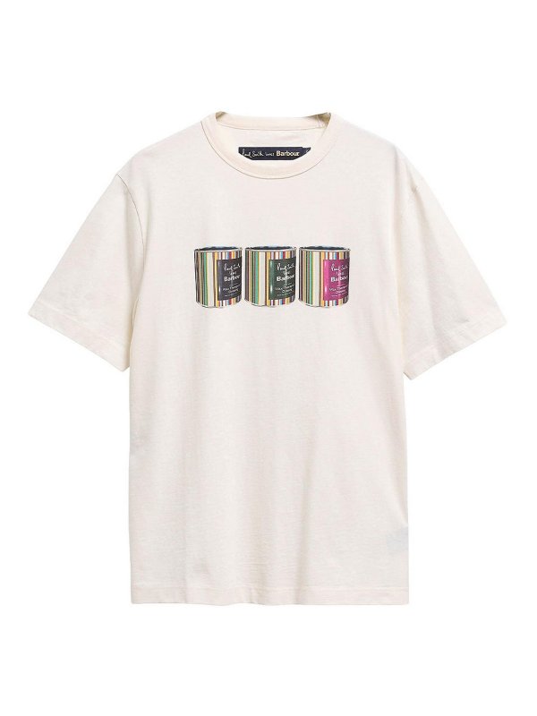 BARBOUR: t-shirts - Paul Smith x Barbour Tinned print T-shirt