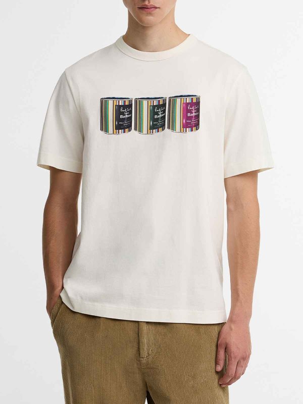 BARBOUR: t-shirts online - Paul Smith x Barbour Tinned print T-shirt