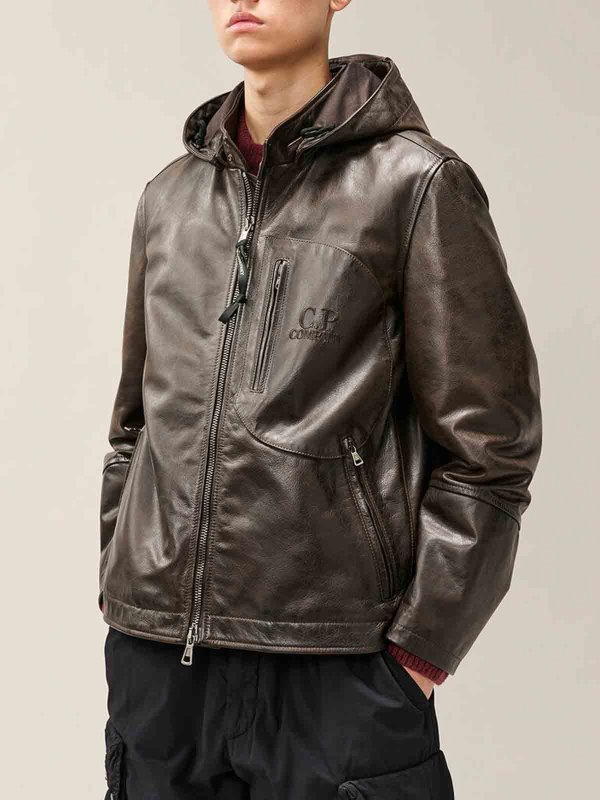 C.P. COMPANY: casual jackets online - Goggle leather jacket