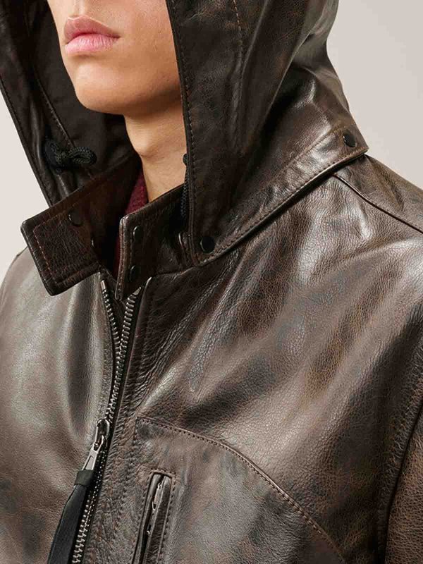 Goggle leather jacket shop online: C.P. COMPANY