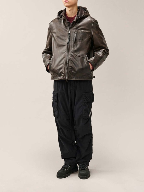 The Best Shops C.P. COMPANY: Goggle leather jacket