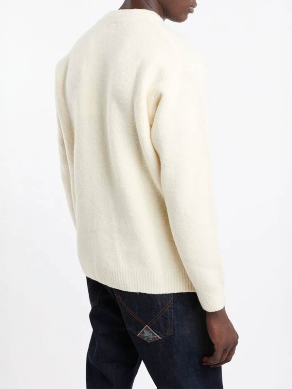 The Best Shops C.P. COMPANY: Strickpullover mit Rundhalsausschnitt - Rundhalspullover - Weiß