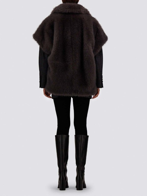 The Best Shops HERNO: waistcoats & gilets - Long-pile fur-touch gilet