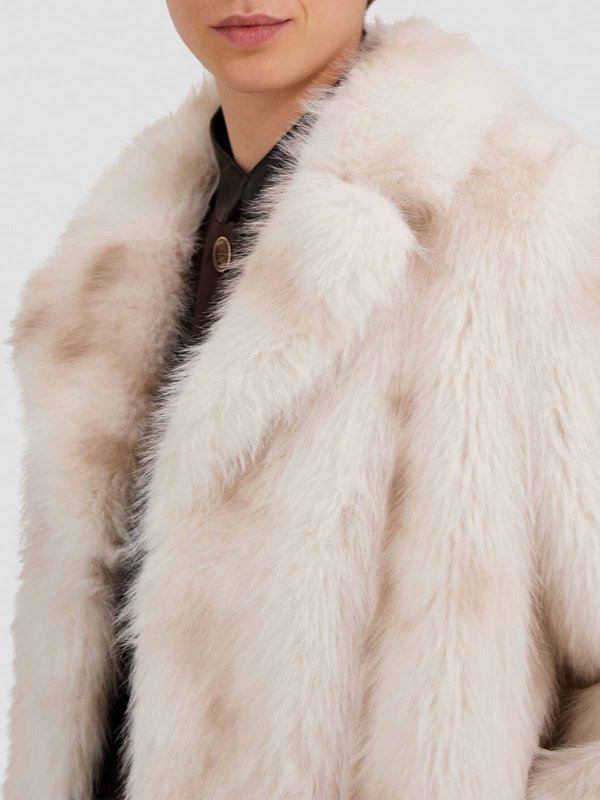 The Best Shops HERNO: long coats - Lynx-effect fur-touch coat