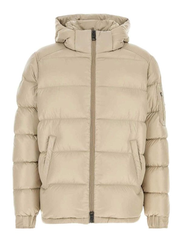 HERNO: padded jackets - Glossy hooded down jacket