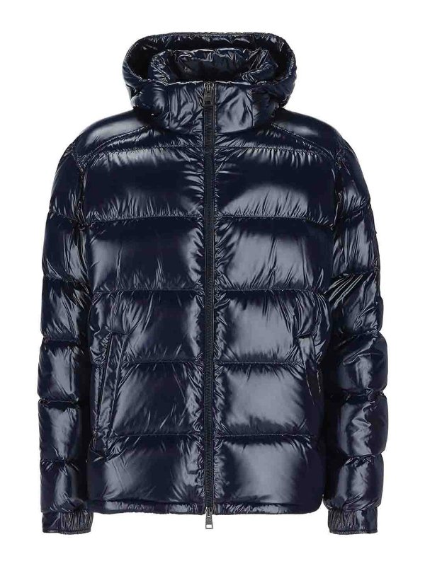 HERNO: padded jackets - Glossy hooded down jacket