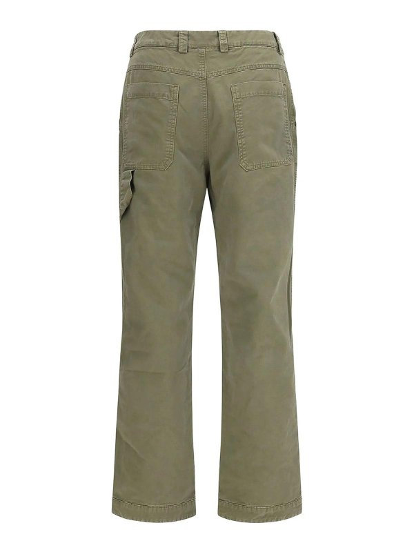OFF-WHITE: casual trousers online - Racing Staff straight-leg cotton trousers