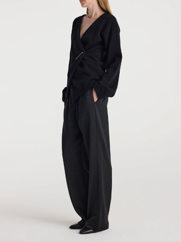 The Best Shops ROHE: cardigans - Off-shoulder wrap cardigan