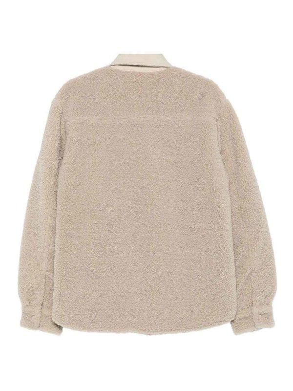 Save The Duck: shirts online - Vadim fleece shirt jacket with cord collar