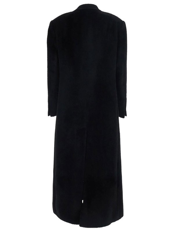 TAGLIATORE: long coats online - Caitlyn brushed wool double-breasted coat
