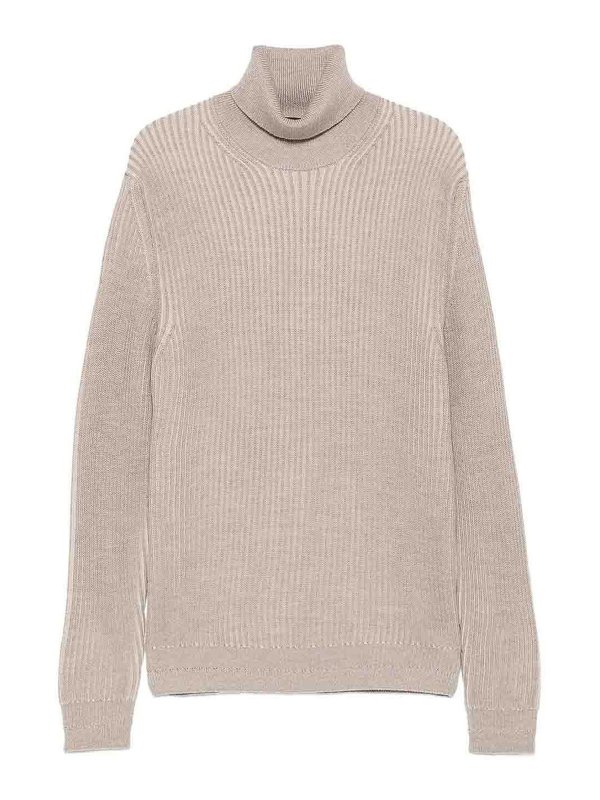 ZANONE: crew necks - Ribbed wool turtleneck jumper