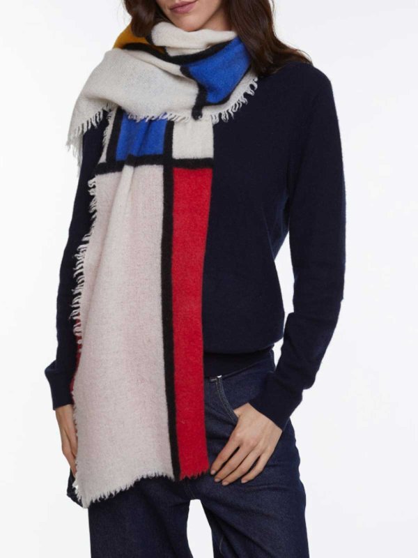 The Best Shops FALIERO SARTI: scarves - Patos colour-block cashmere scarf