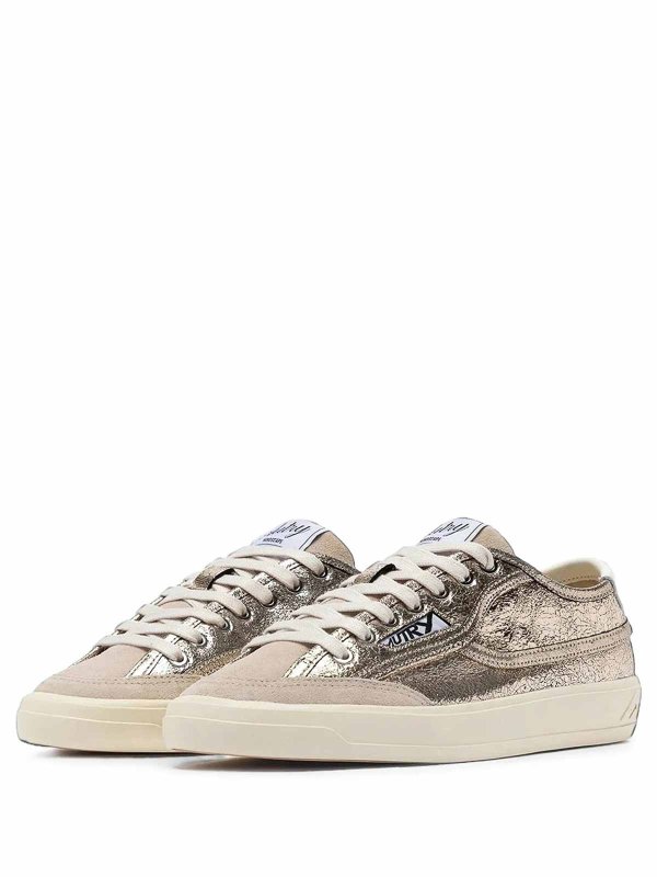 AUTRY: trainers online - Windscape Low laminated leather sneakers