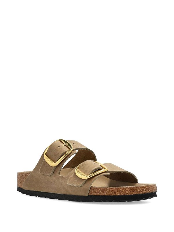 The Best Shops BIRKENSTOCK: sandals - Arizona Big Buckle nubuck sandals