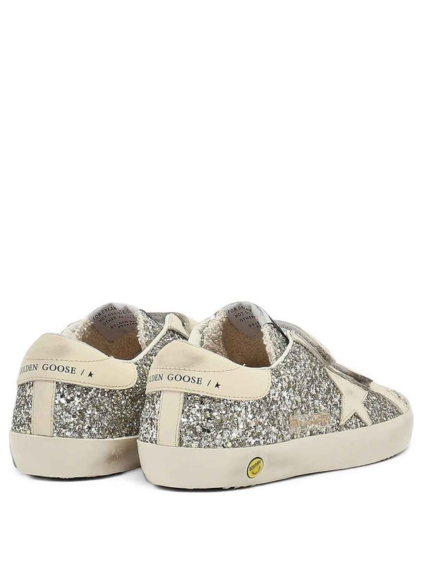 GOLDEN GOOSE: trainers online - Old School glitter leather-detail sneakers