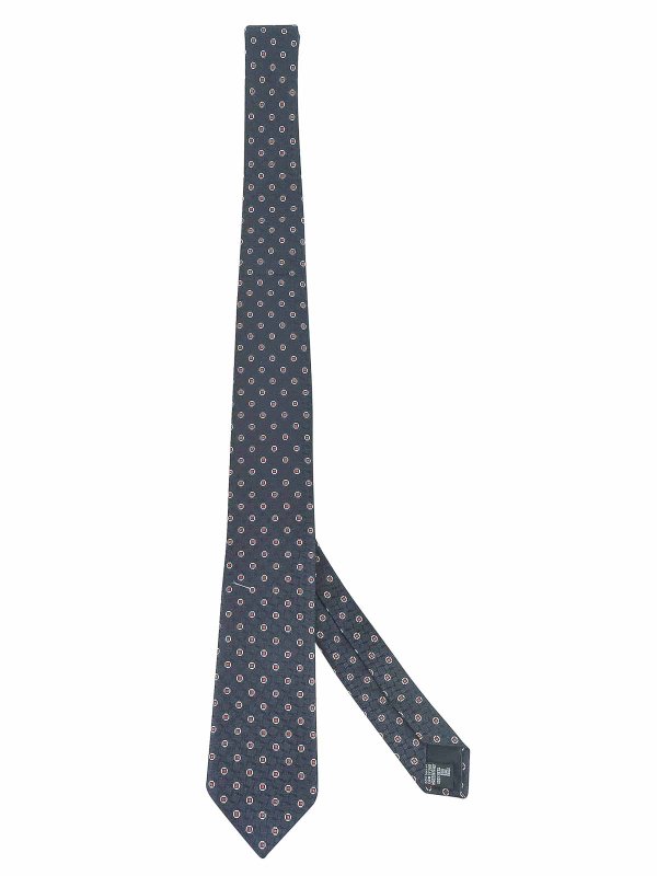 GIORGIO ARMANI: ties & bow ties - Grey patterned tie