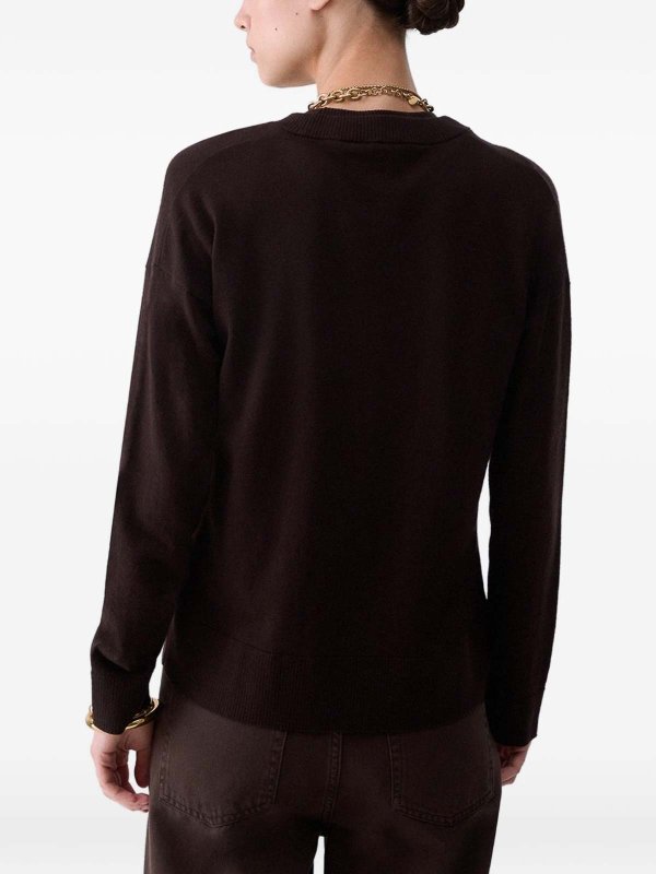 The Best Shops Liu Jo: Strickpullover mit Rundhalsausschnitt - Rundhalspullover - Braun