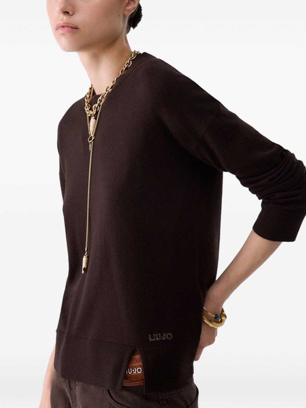 Rundhalspullover - Braun shop online: Liu Jo