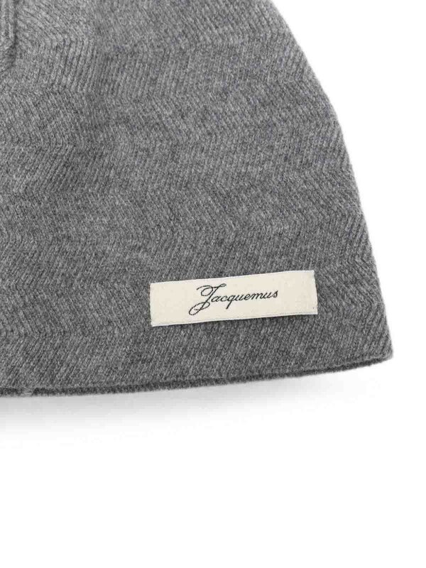 JACQUEMUS: ニットキャップ online - ビーニー帽 - グレー