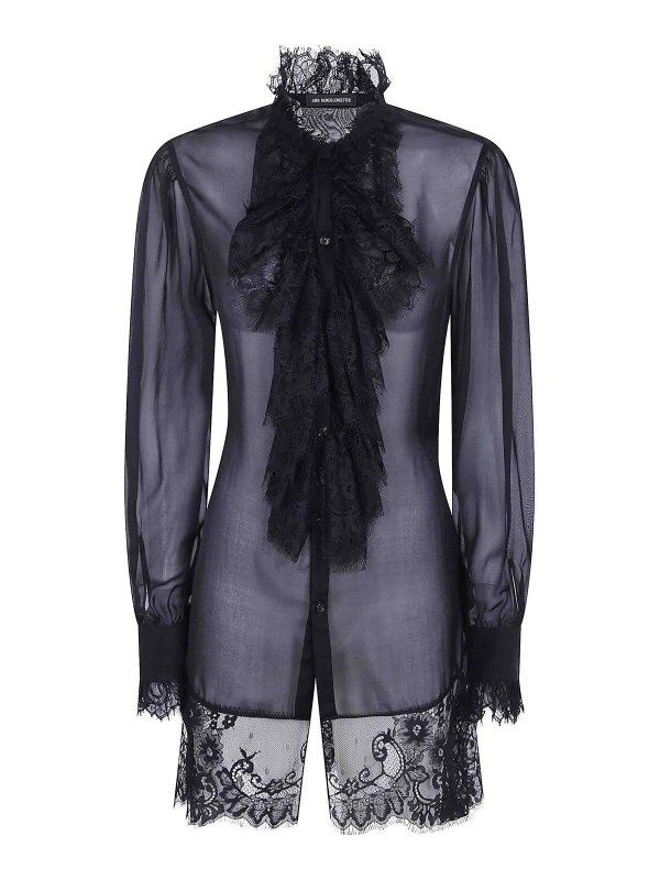ANN DEMEULEMEESTER: Hemden - Hemd - Schwarz