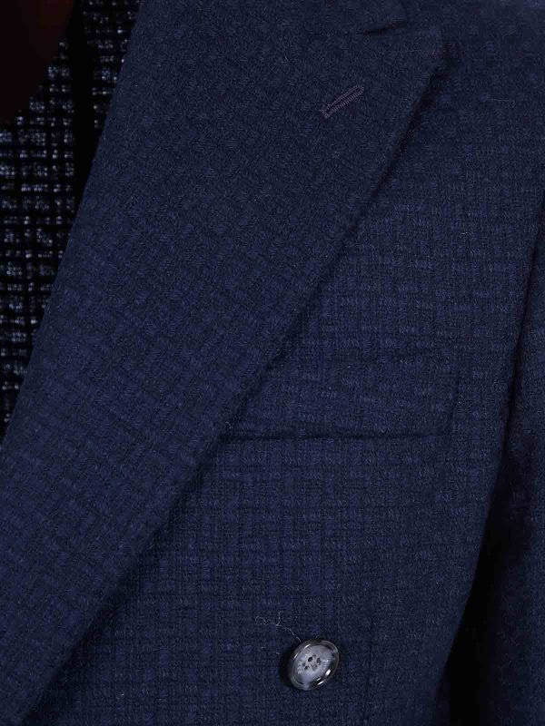 BARBA: blazers online - Blue Bactive double-breasted jacket