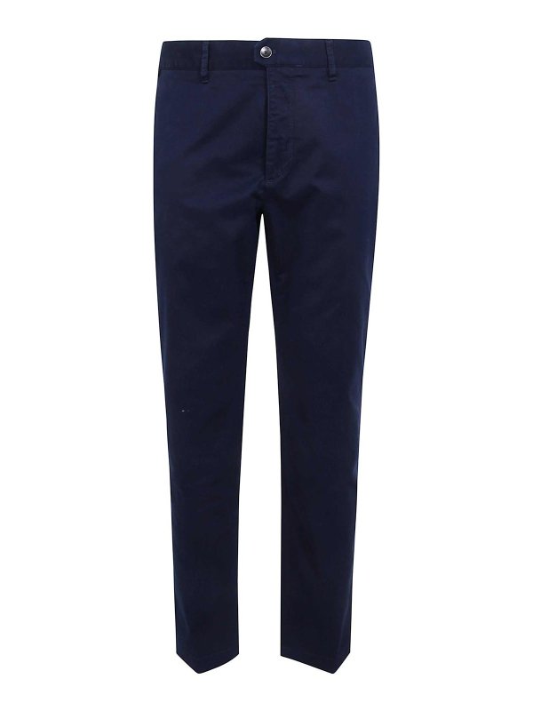 INCOTEX: casual trousers - Blue Regular Chino
