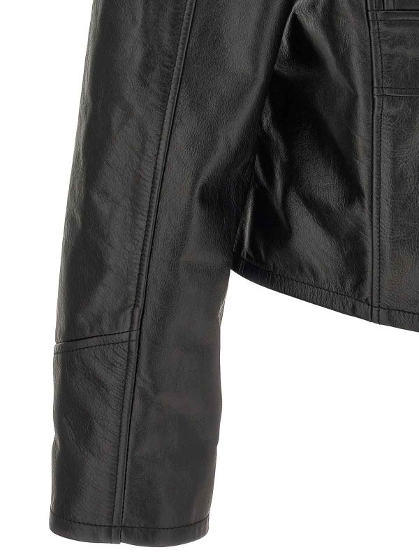 レザージャケット - 黒 shop online: AMIRI