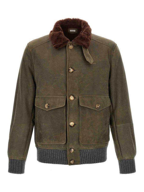 BRUNELLO CUCINELLI: ボンバージャケット - ボンバージャケット - 緑