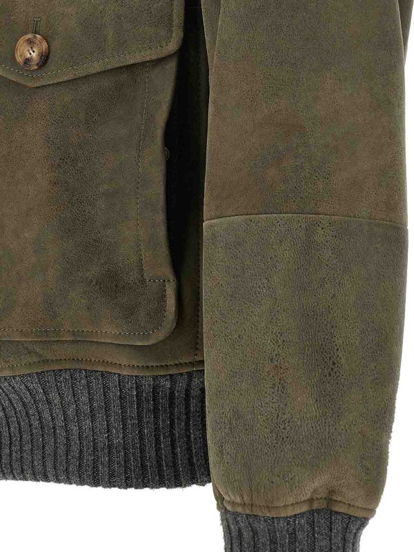 ボンバージャケット - 緑 shop online: BRUNELLO CUCINELLI