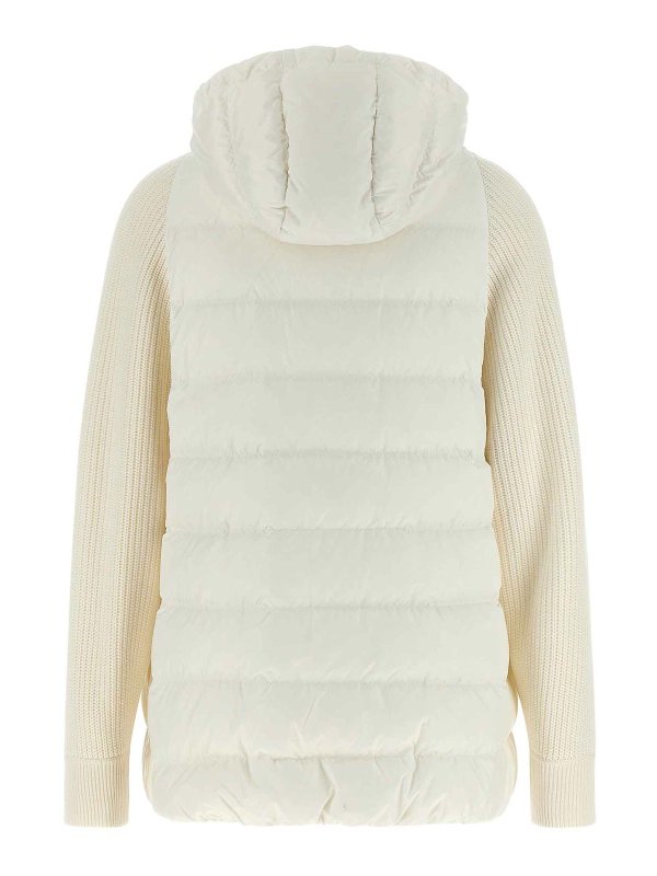 BRUNELLO CUCINELLI: Chaquetas y Chaquetones acolchados online - Shiny Zipper Pull - Blanco
