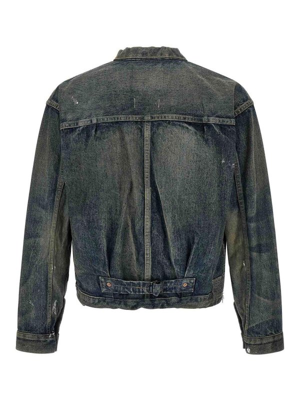 JUNYA WATANABE: giacche denim online - Giacca di jeans blu patchwork