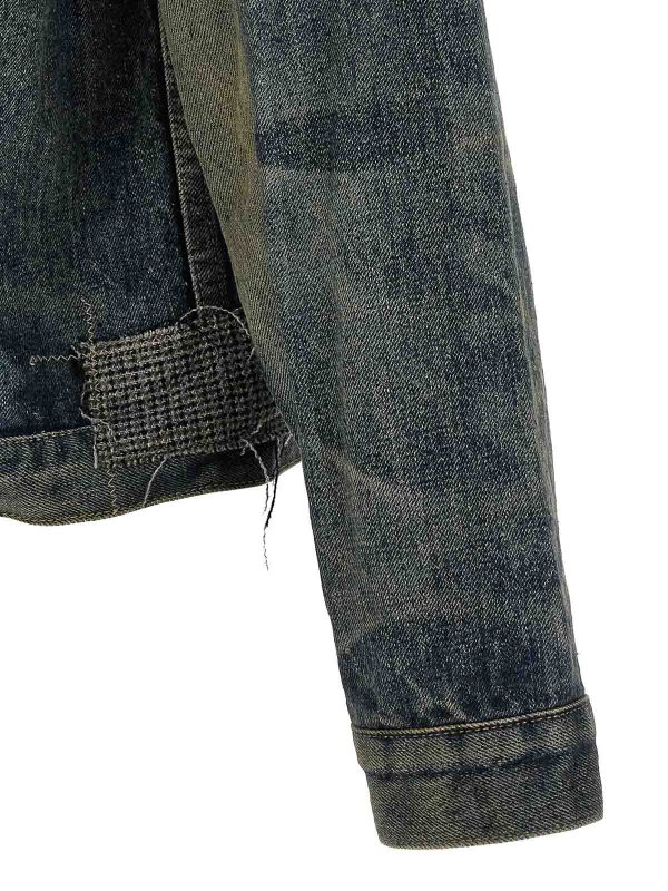 Giacca di jeans blu patchwork shop online: JUNYA WATANABE