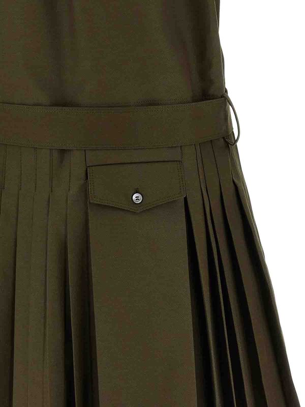 膝丈ドレス - 緑 shop online: LOEWE