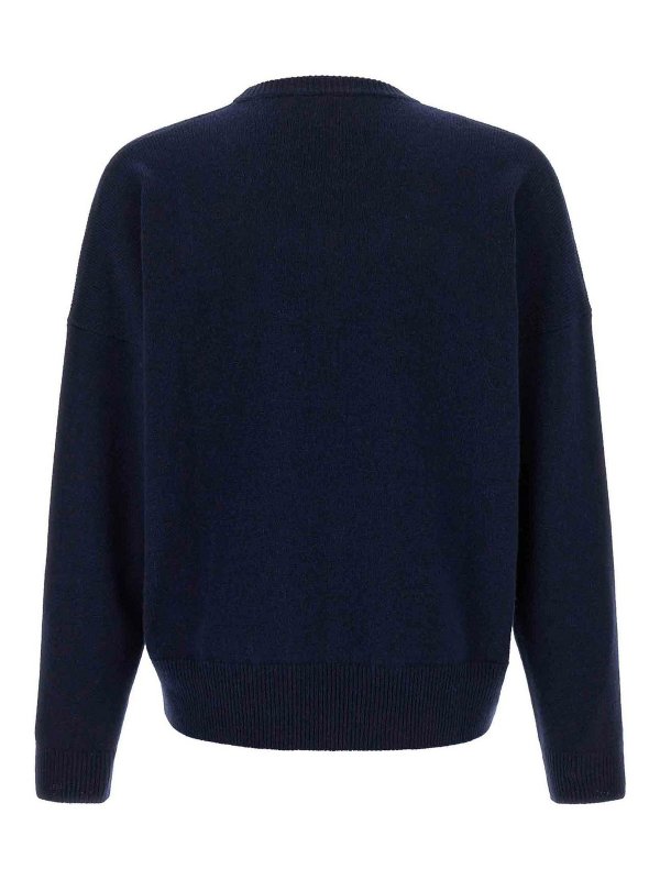 LARMERI STUDIO: Strickpullover mit Rundhalsausschnitt online - Rundhalspullover - Blau