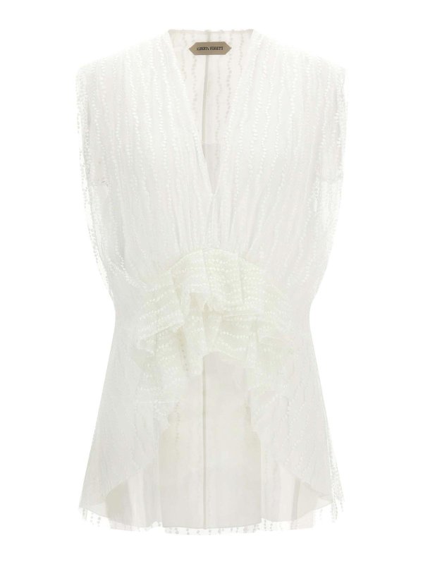 ALBERTA FERRETTI: Tops y camisetas sin mangas - Top - Blanco