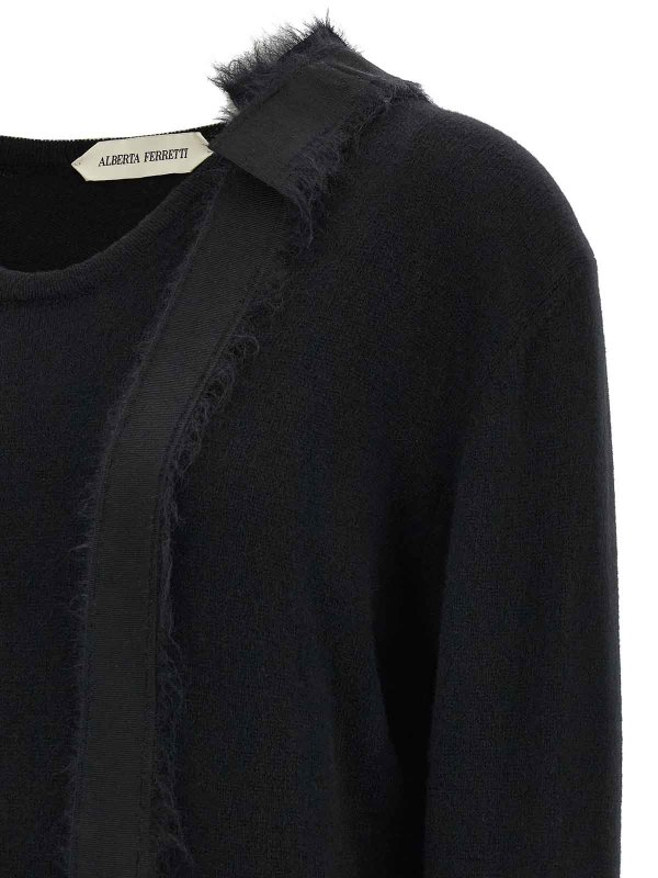 Pull Col Rond - Noir shop online: ALBERTA FERRETTI