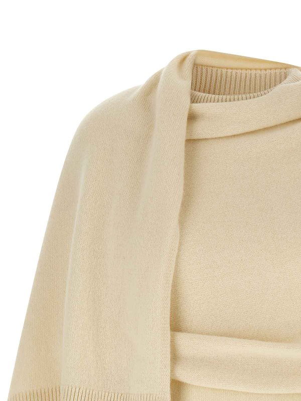 The Best Shops ARMARIUM: Strickpullover mit Rundhalsausschnitt - Rundhalspullover - Weiß