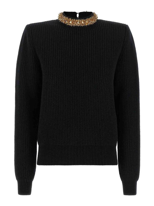 Balmain: クルーネック - クルーネック - 黒