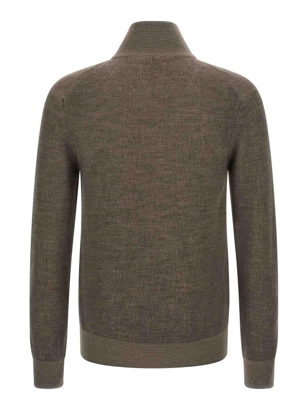 BRIONI: Strickpullover mit Rundhalsausschnitt online - Rundhalspullover - Braun