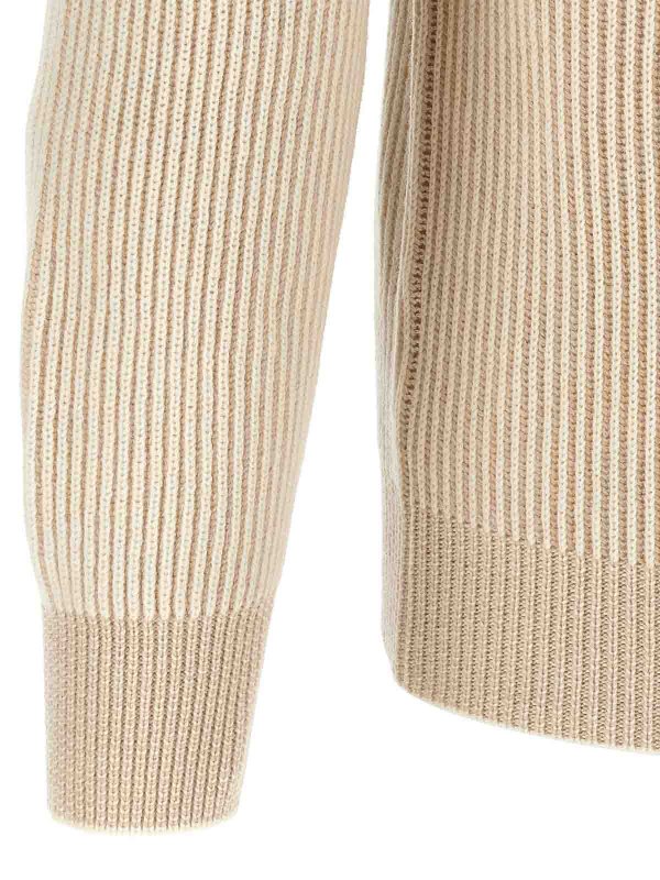 クルーネック - ベージュ shop online: BRUNELLO CUCINELLI