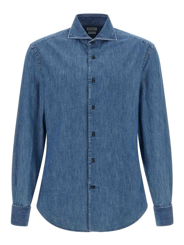 BRUNELLO CUCINELLI: Hemden - Hemd - Blau